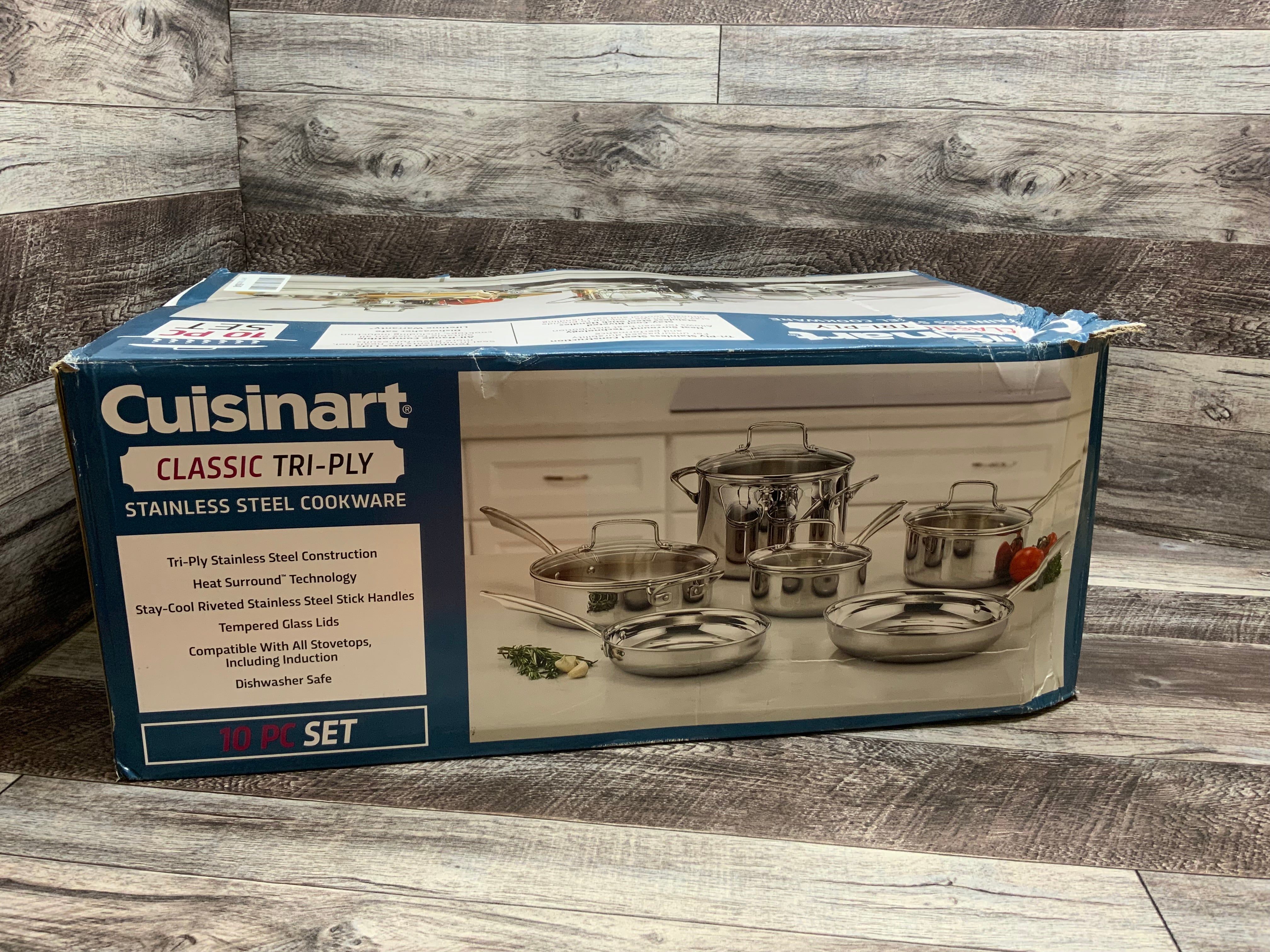 Cuisinart TPS-10 Professional Performance Tri-Ply 10-Piece Classic Cookware Set (8066766471406)